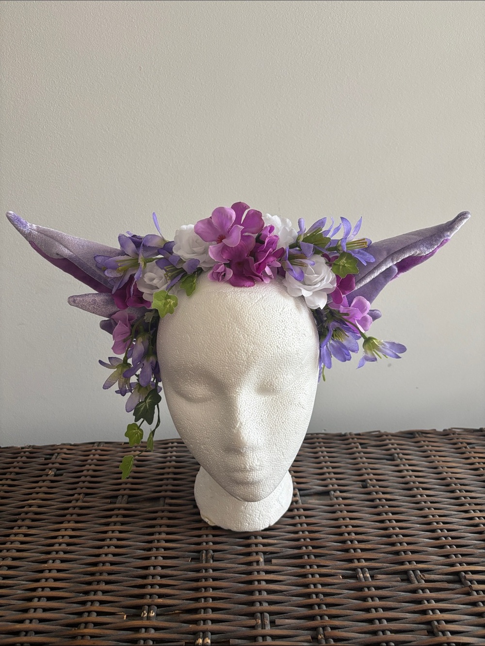 Floral Espeon Eevee ears headband